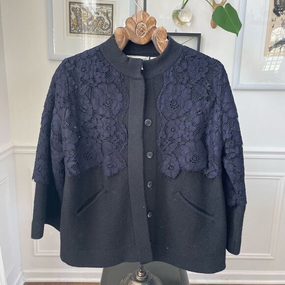 Anthropologie Field Flower Wool Bell Sleeve Cardigan Sweater Shacket $198 S - Picture 2 of 10